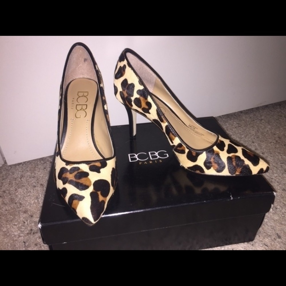 BCBG Leopard Heels