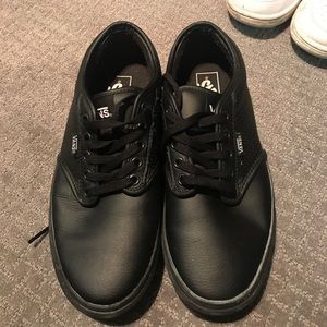 Men’s black leather vans