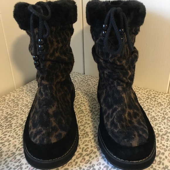 skechers animal print boots