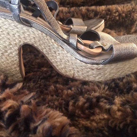 Bronze leather and rope heels - Picture 2 of 2