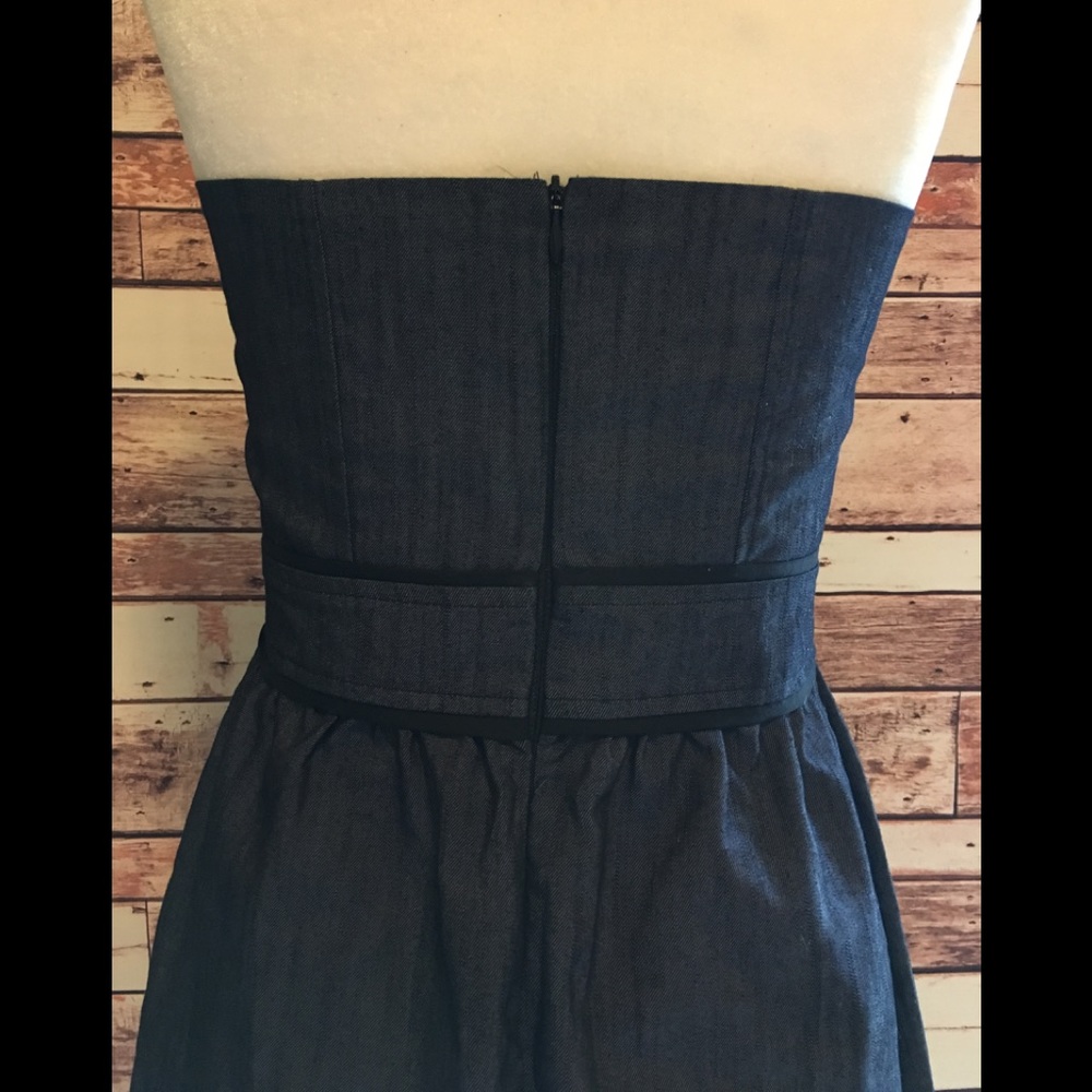 Dark Blue strapless dress - Picture 4 of 4