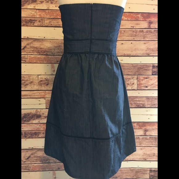 Dark Blue strapless dress - Picture 3 of 4