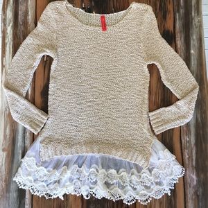 Modcloth Lace Trimmed Sweater