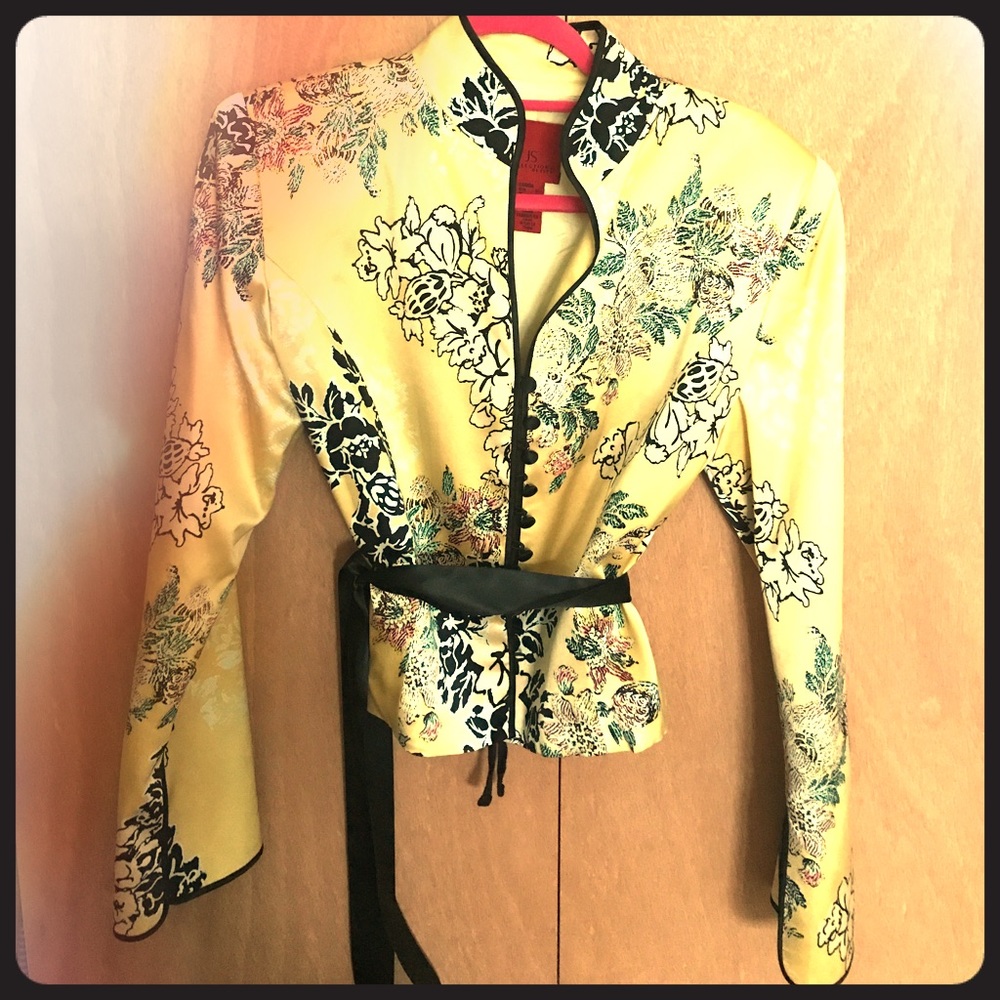 Yellow Flowered Jacket - image 1