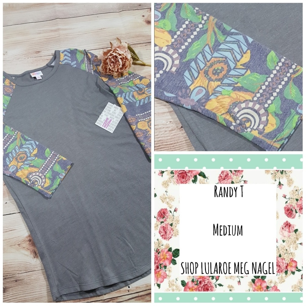 LuLaRoe Medium Randy Baseball Tee