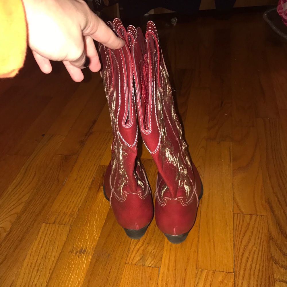 Red cowboy boots