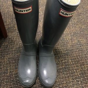 Gray Hunter Boots Size 8