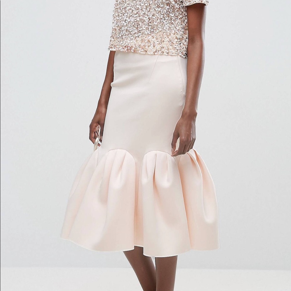 ASOS Blush Fit and Flare Skirt - US 10