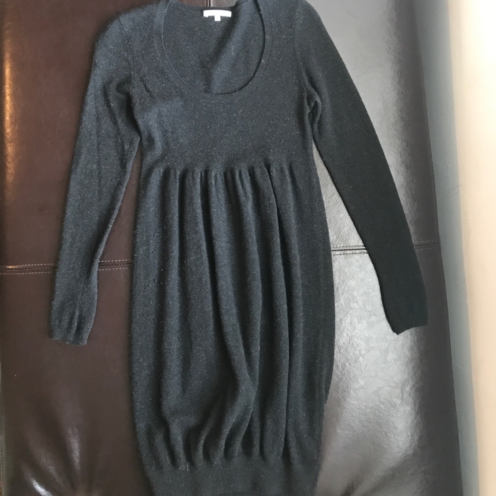 Vince Charcoal Cashmere Sweater Dress