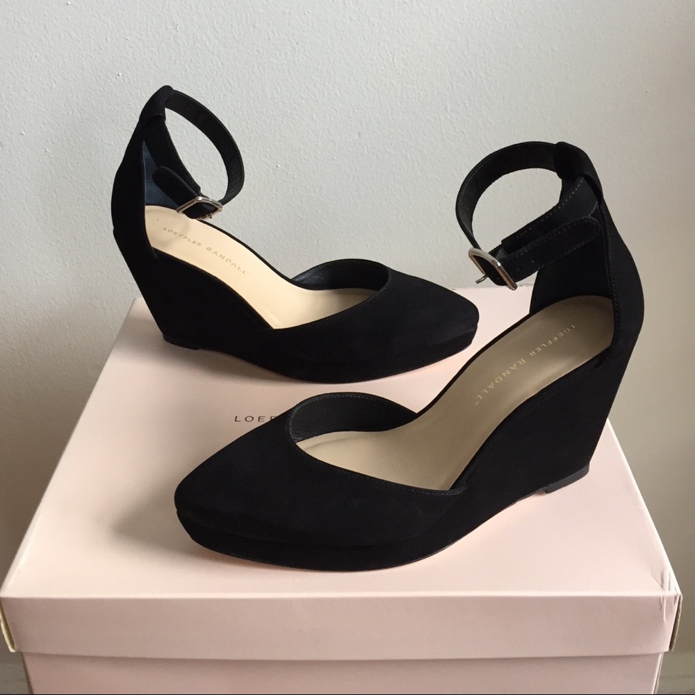 Loeffler Randall Jules Ankle-Strap Wedge Sandals