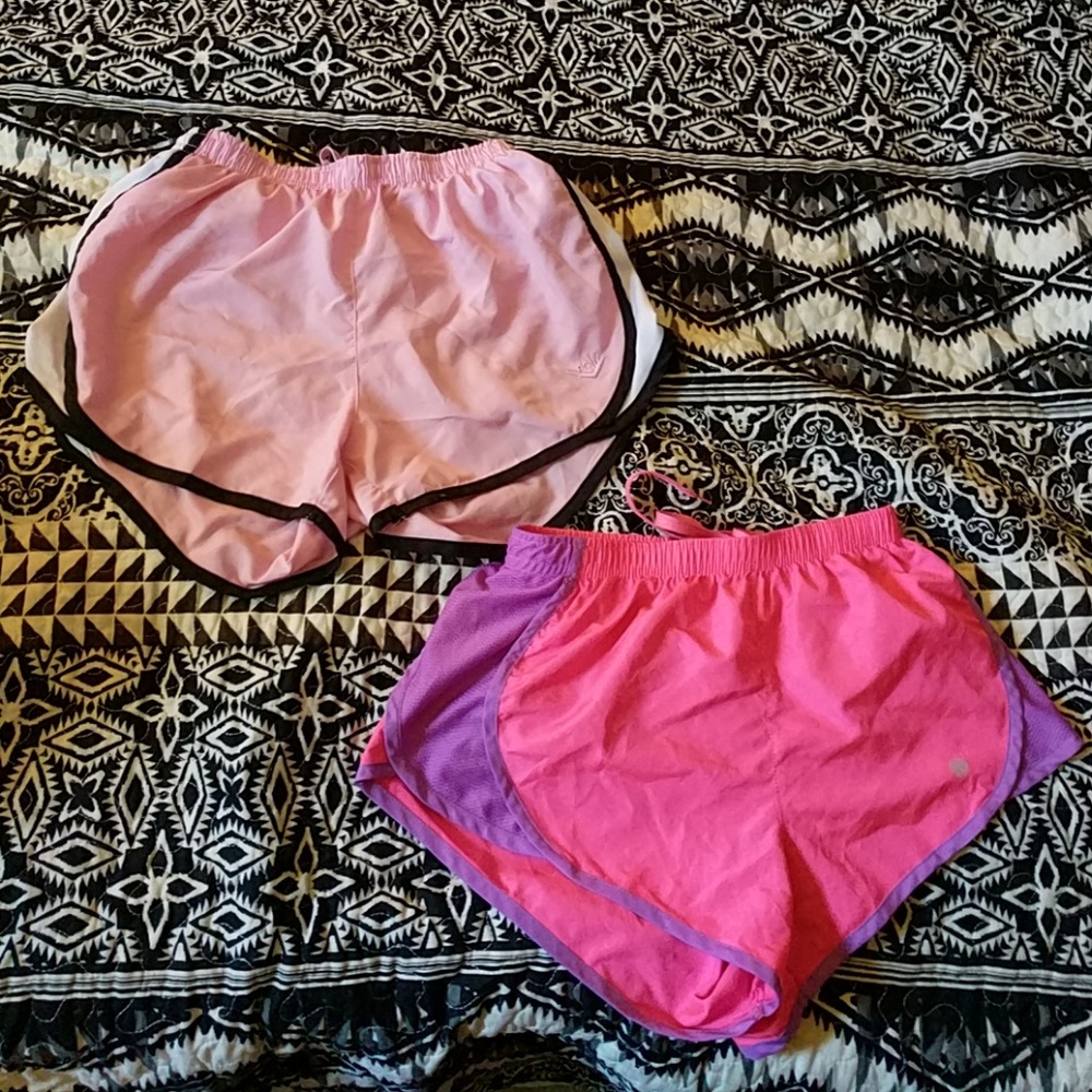Pink athletic shorts!