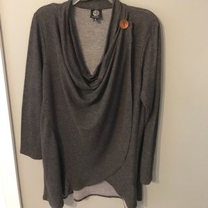 Grey Wrap Cardigan