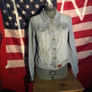 White Stripe Jean Jacket