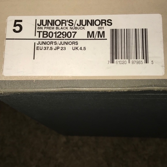 Juniors Size 5 Blk Timberland boots - Picture 4 of 4