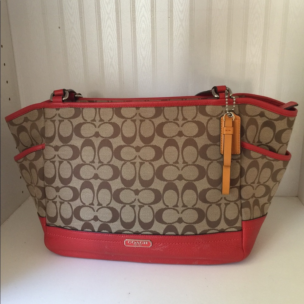 Coach park signature tote