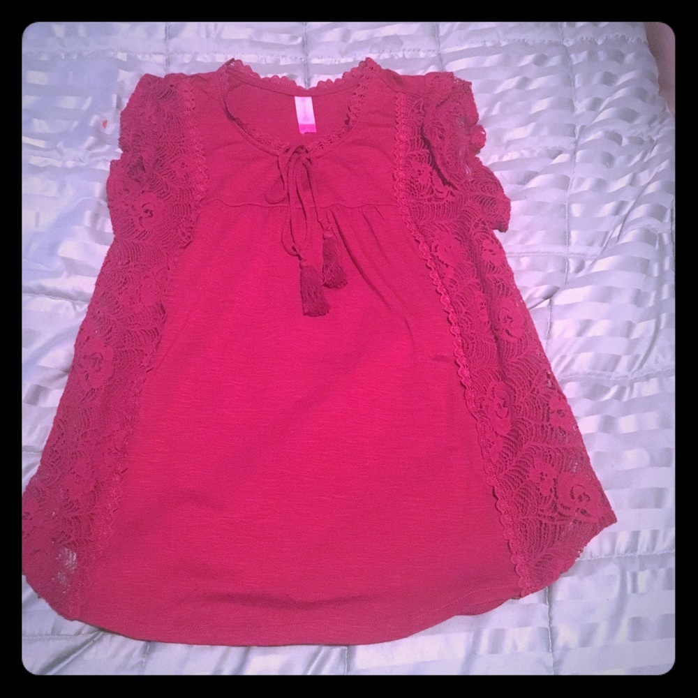 Maroon red dress shirt