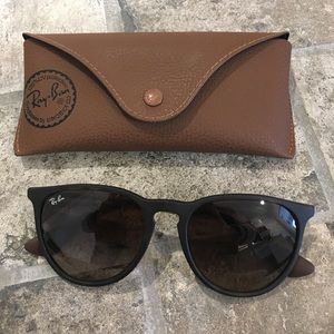 Rayban Matte tortoise -brown gradient lenses Erika