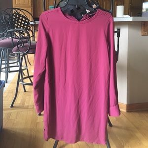 Maroon long sleeve dress