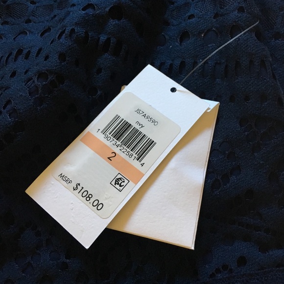 NWT Navy Fit and Flare Flirty Dress - Picture 4 of 5