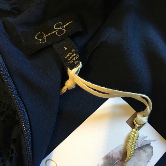 NWT Navy Fit and Flare Flirty Dress - Picture 5 of 5