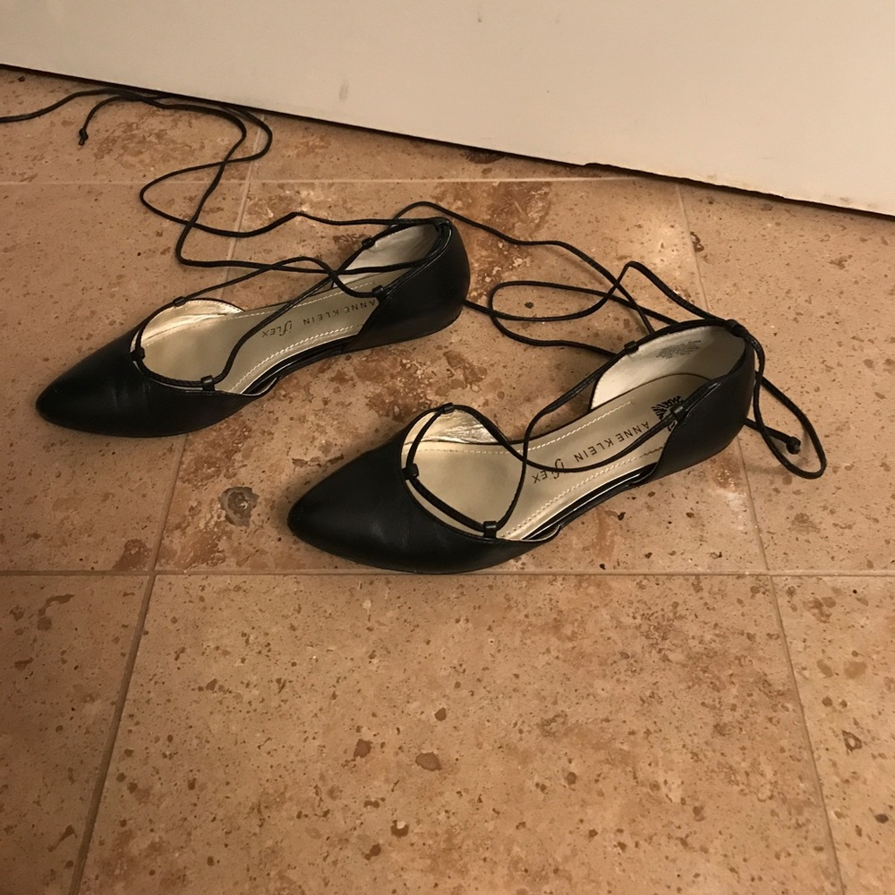 Anne Klein Lace Up Flats