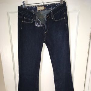 Paige Dark Wash Denim Flared Jeans size 27