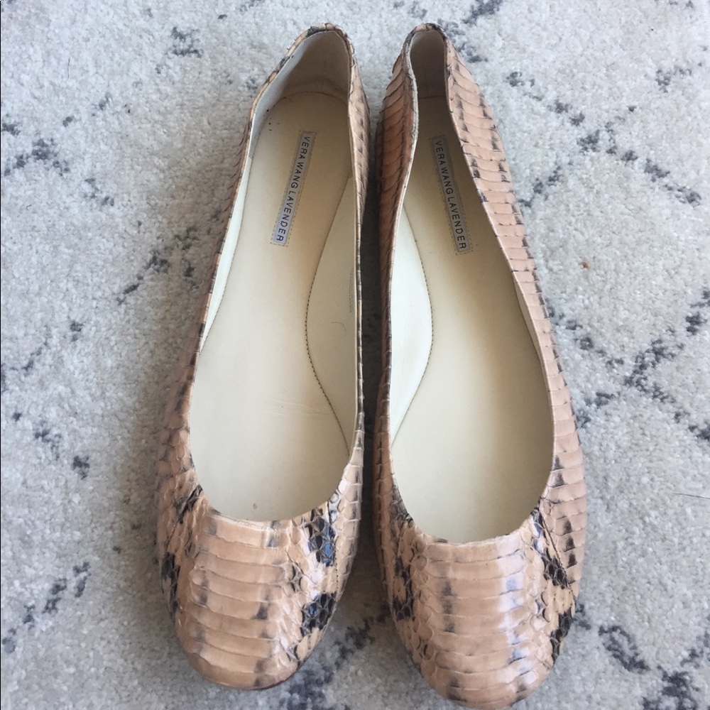 Vera Wang Lavender Python Ballet Flats