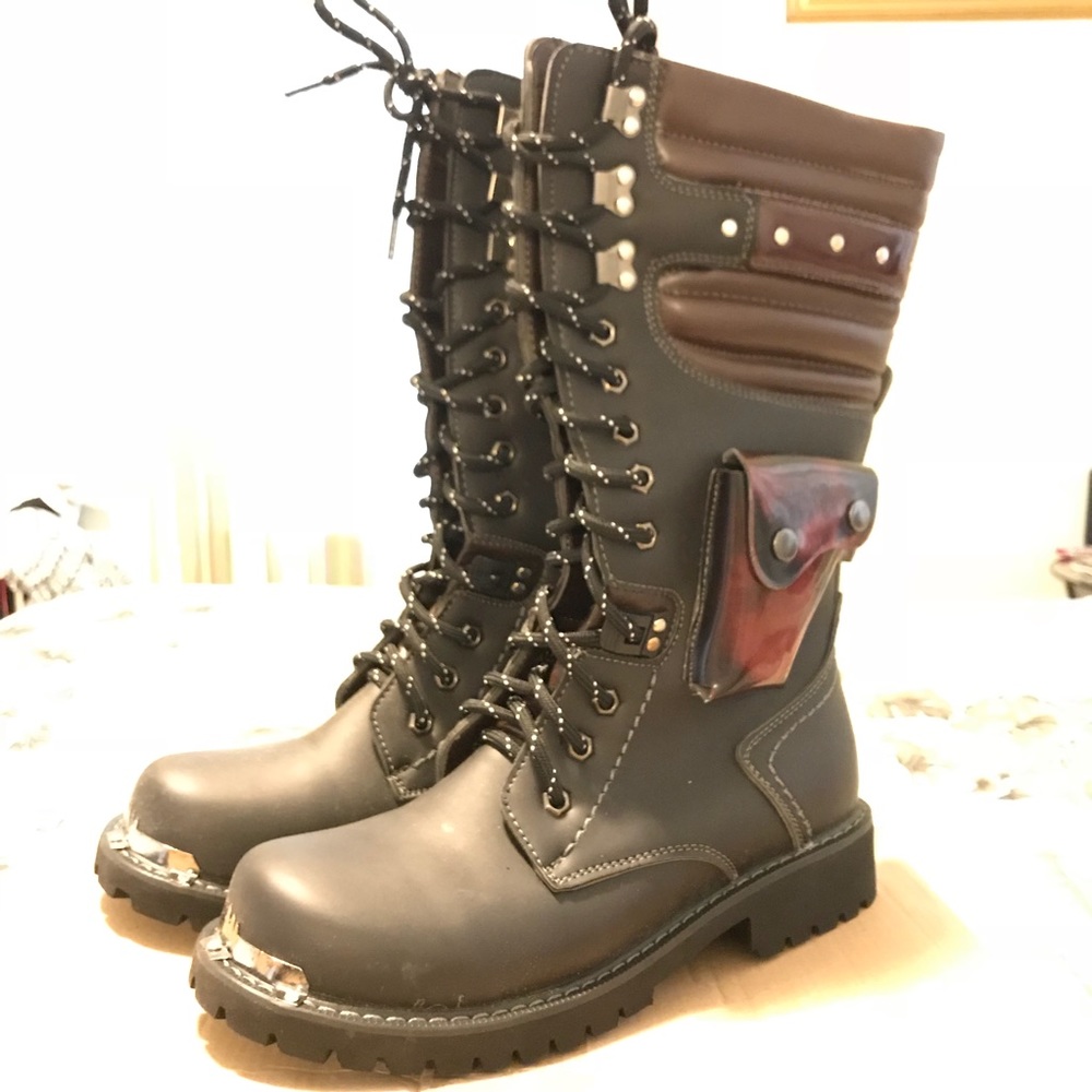 Men’s Punk style combat boots