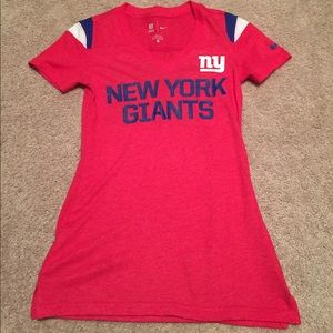 New York Giants Fitted V Neck T Shirt