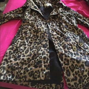Michael Kors Leopard Trench Coat