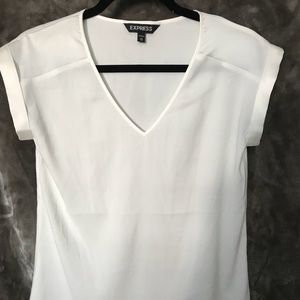 Express silk cream XS shirt.