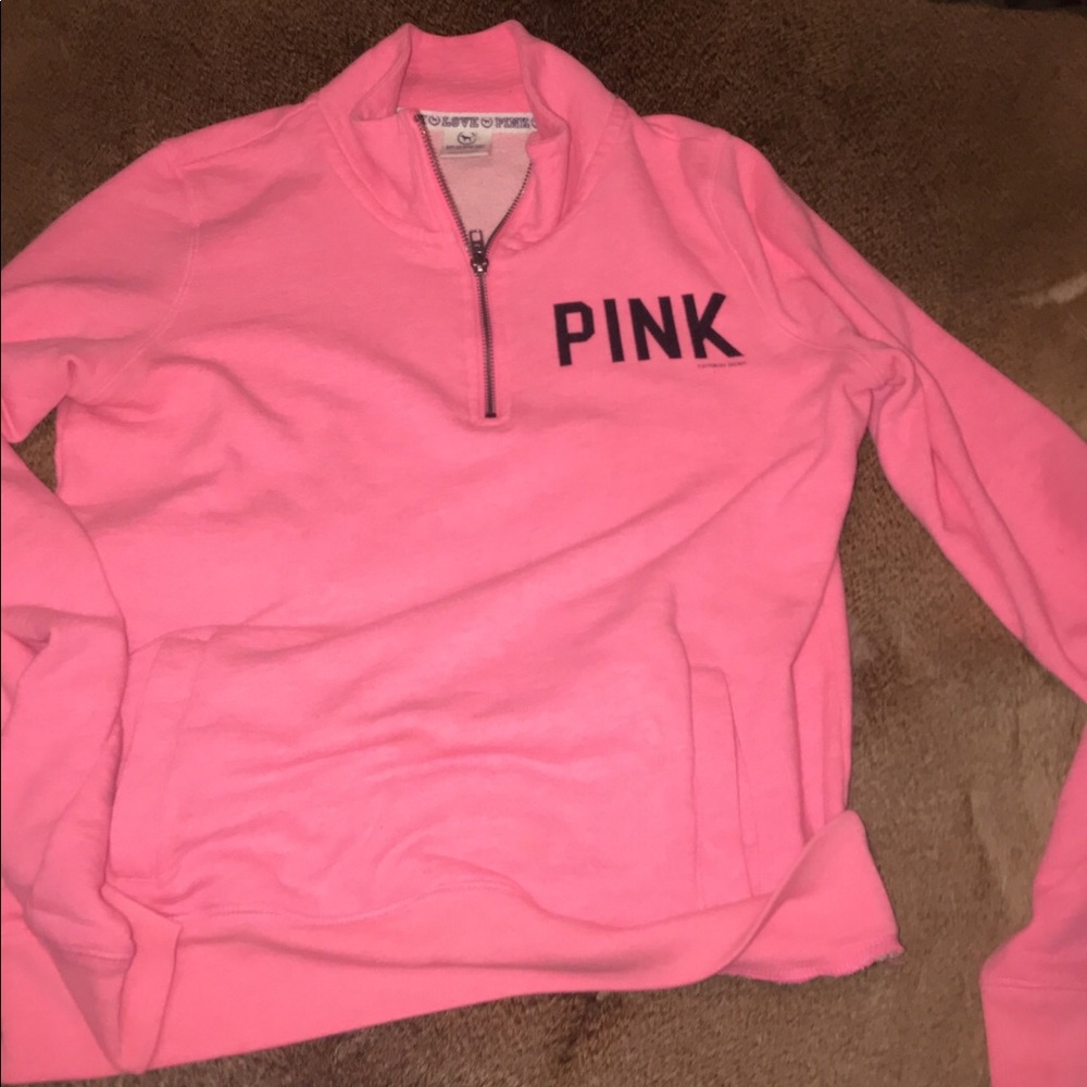 Vs pink half zip