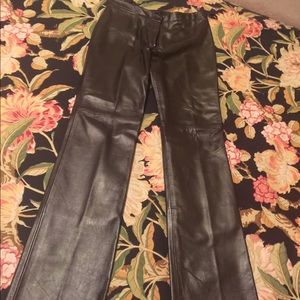 Chocolate brown BCBG Maxazria leather pants