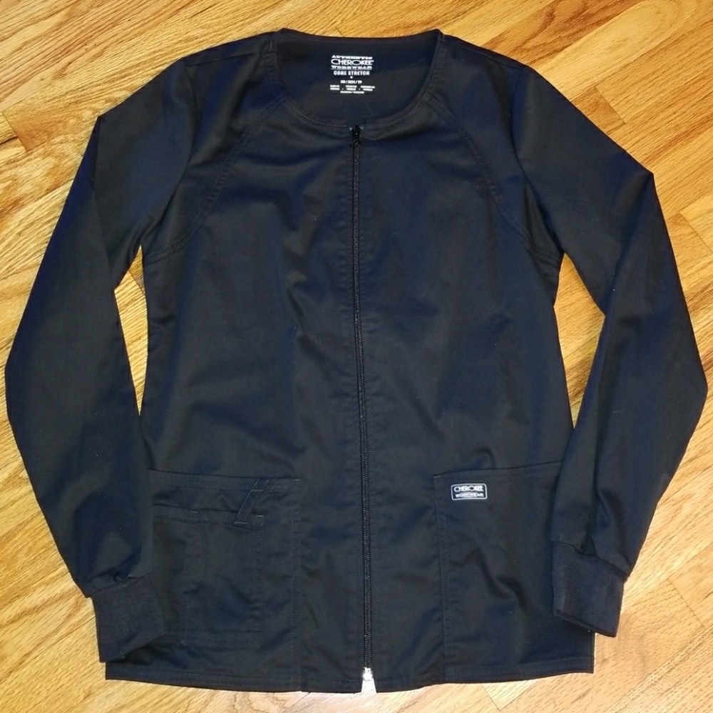 Cherokee zip up scrub jacket