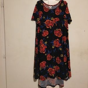 XL LuLaRoe Roses Carly Dress