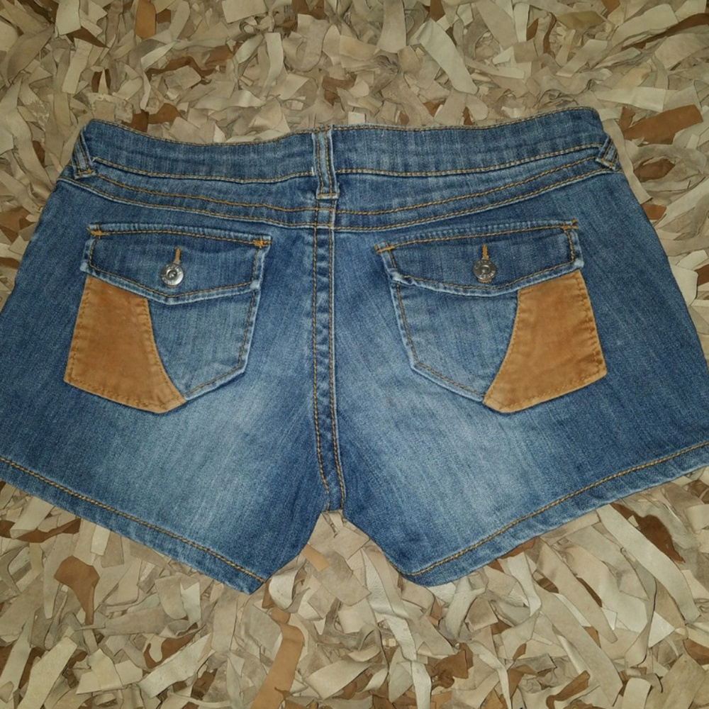 C Pink Denim Jean Mini Shorts Shortie JR Size 9