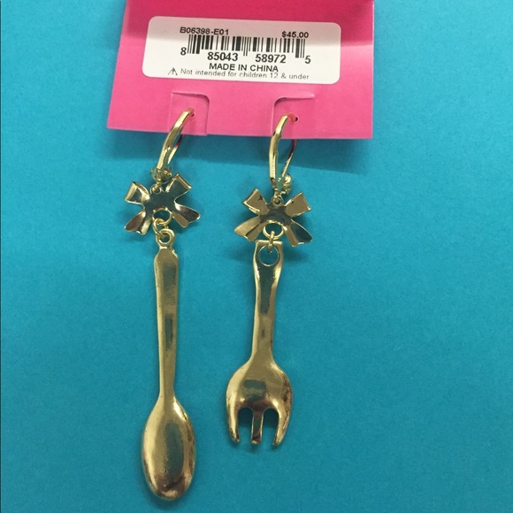 New Betsey Josephson fork and spoon earrings - Picture 3 of 3