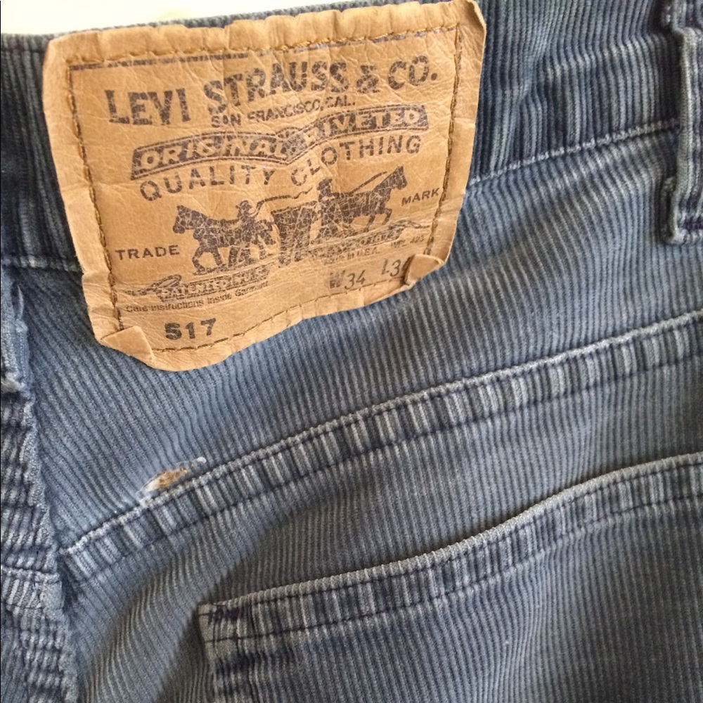 Worn in grey corduroy pants!