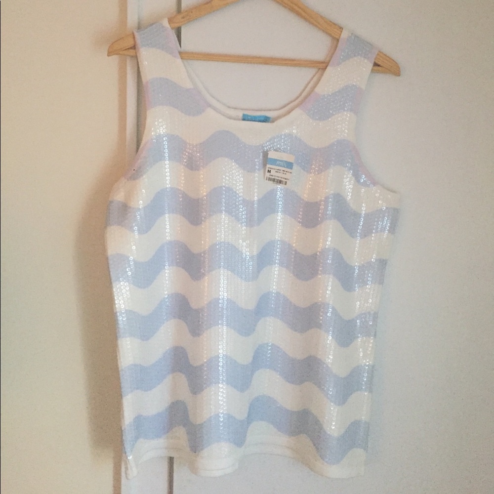J. McLaughlin Georgica Sequined Tank Top