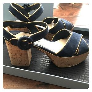 Prada cork platforms