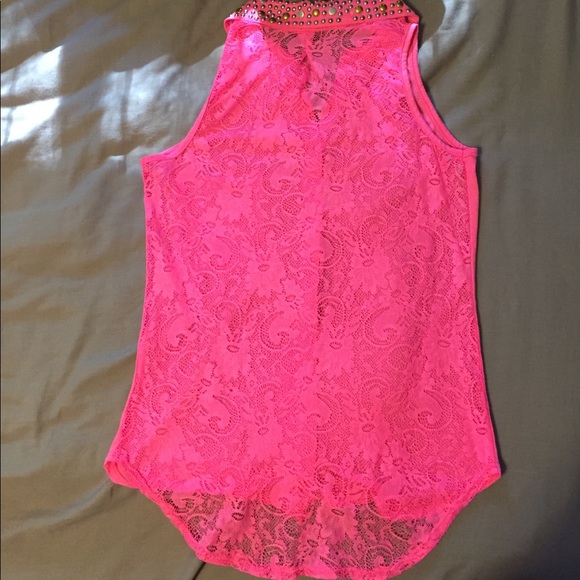 Pink Lacey button up - Picture 2 of 3