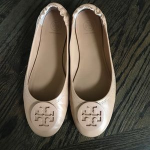 Nude Tory Burch Minnie Travel Ballet Flats