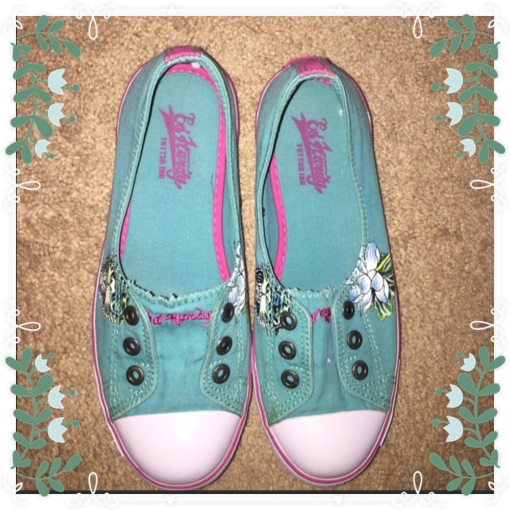 Womens Ed Hardy No Lace Sneaker