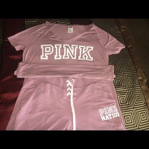 Victoria Secret  Pink top and matching pants