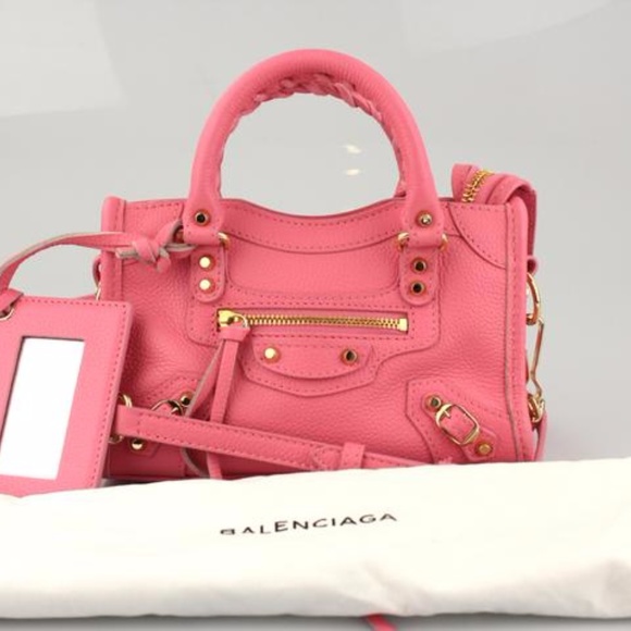 SOLD! Balenciaga Nano City Pink Satchel - Picture 2 of 6
