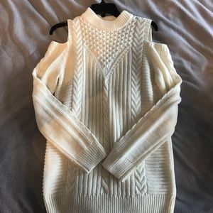 Cold shoulder sweater