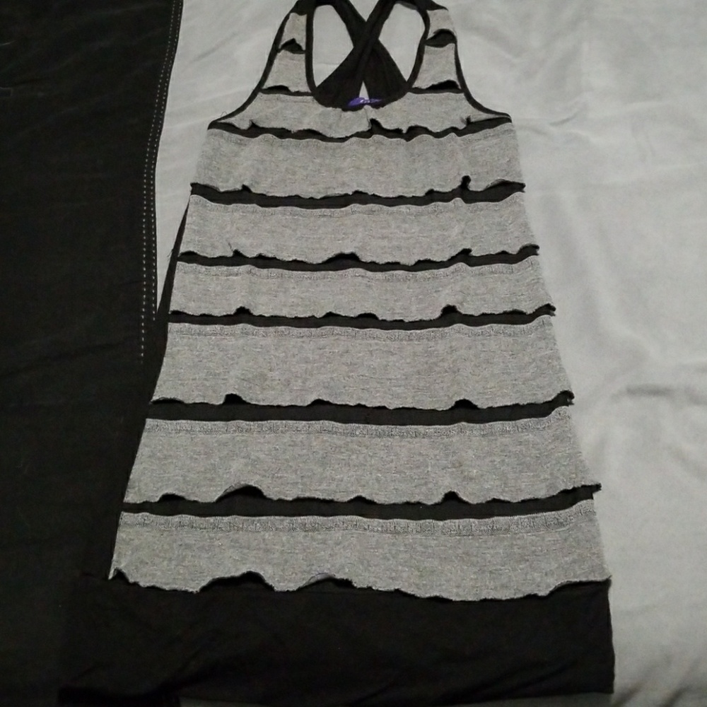 Black and gray dress