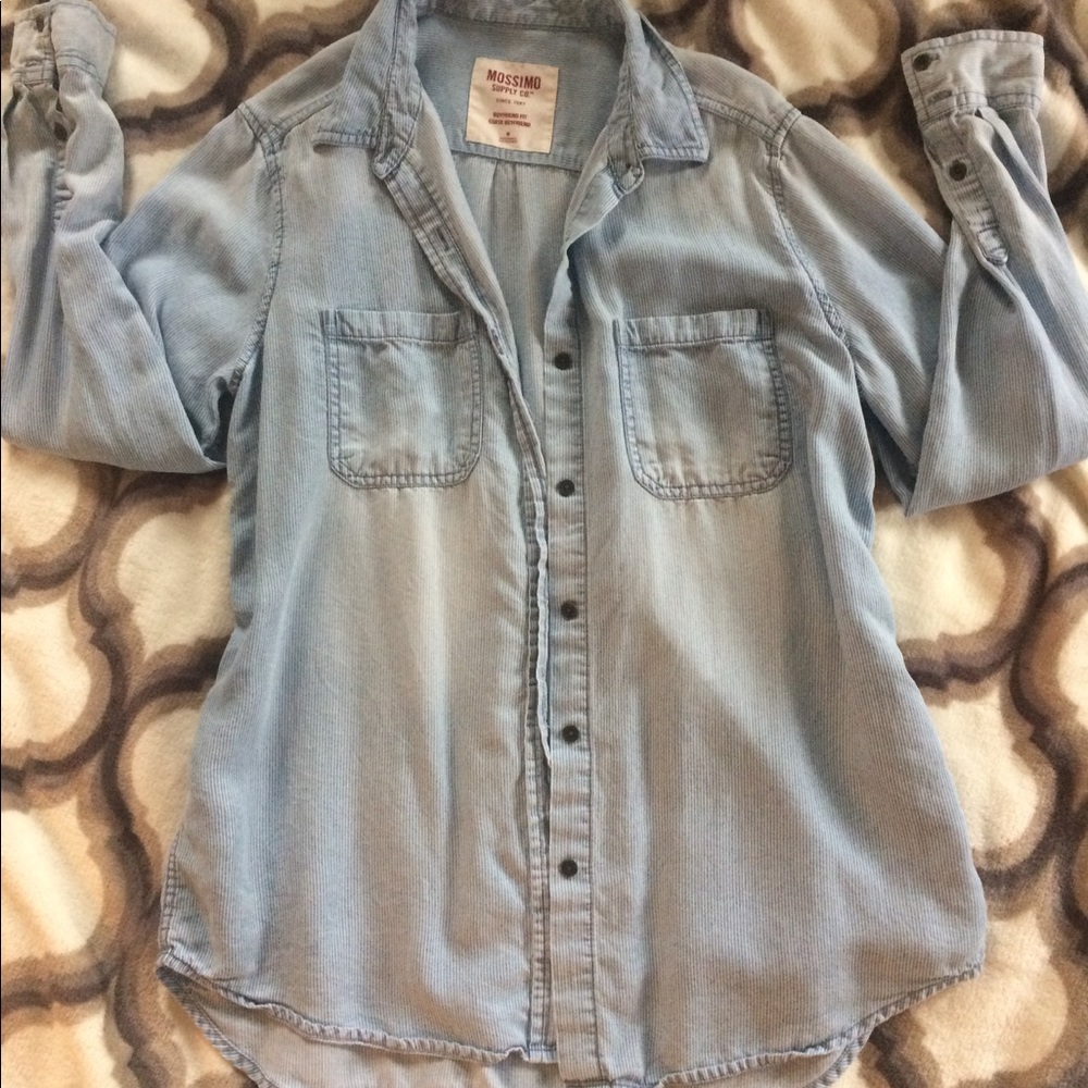 Boyfriend for denim button down shirt