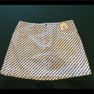 D&G white denim anchor skirt