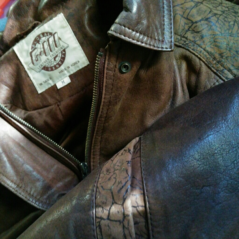 Global identity Genuine leather jacket with belt